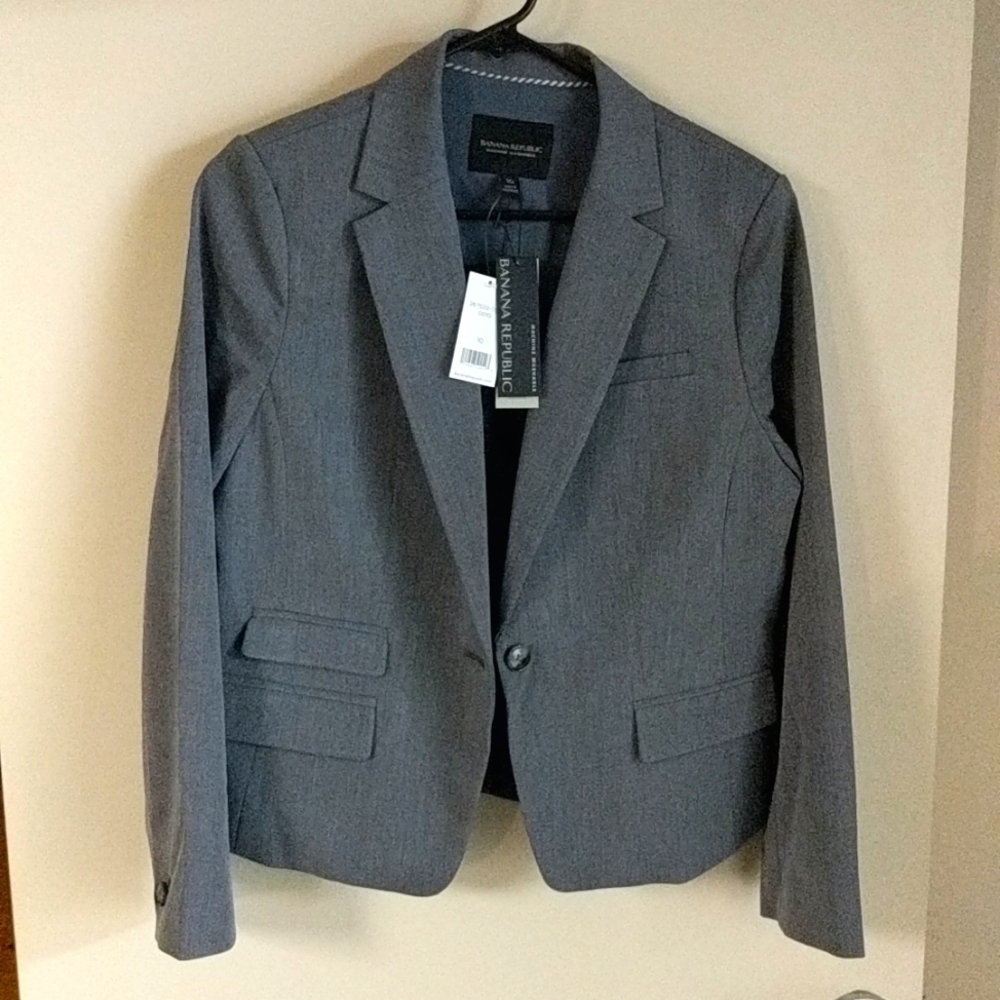 Banana Republic Avery Blazer, bi-stretch, sz 10, machine-washable